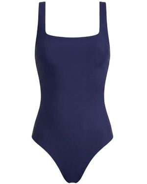 Bondi Born Margot Square-Neck Swimsuit - Blue