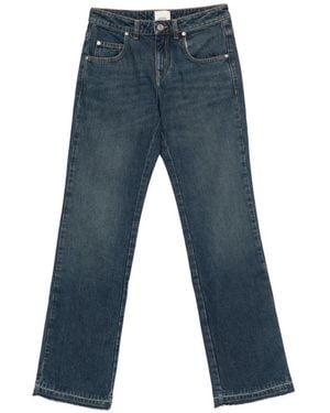 Isabel Marant Frayed-Edges Denim Jeans - Blue