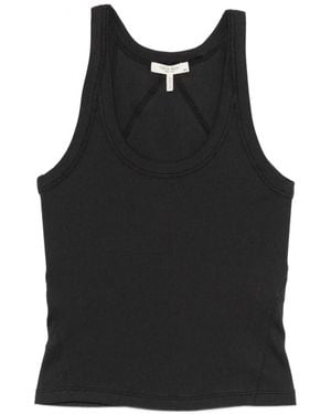 Rag & Bone Ribbed Racerback Vest - Black