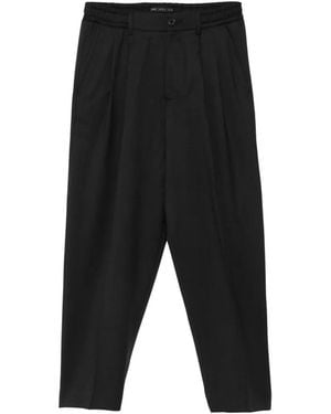 Low Brand Pantalon En Laine - Black