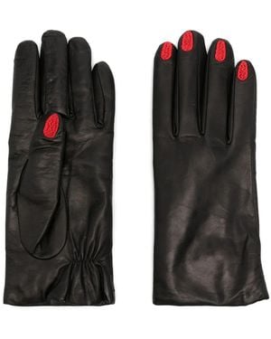 Vivetta Leather Gloves - Black