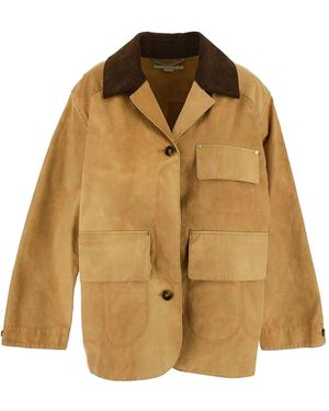 Stella McCartney Logo-Patch Jacket - Brown