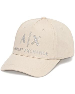 ARMANI EXCHANGE Logo-Detail Baseball Cap - Natural