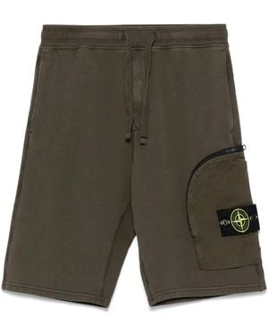 Stone Island コンパスバッジ ショートパンツ - グリーン