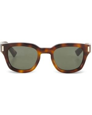 Saint Laurent Sl 838 スクエアフレーム サングラス - ブラウン