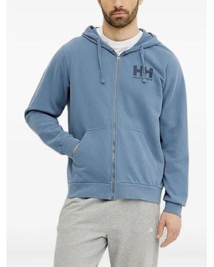 Helly Hansen Logo-Print Hoodie - Blue