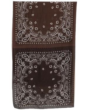 Destin Bandana-Print Scarf - Brown