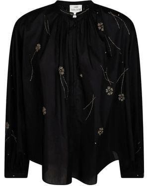 forte_forte Blusa Con Cuentas Bordadas - Negro