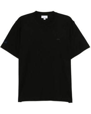 Lacoste T-Shirt mit Stickerei - Schwarz