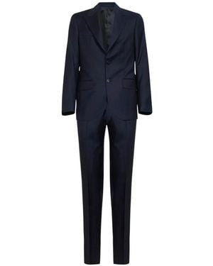 D4.0 Costume À Revers Crantés - Blue