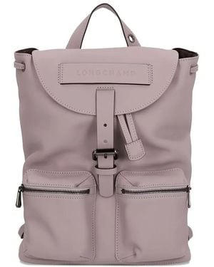 Longchamp Small 3d Leather Backpack - ピンク
