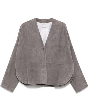 forte_forte Suede Kimono - Grey