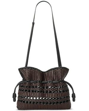 Loewe Falmenco Medium Geweven Clutch - Wit