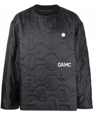 OAMC Peacemaker-Print Quilted Jacket - Black