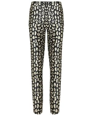 Carolina Herrera Leopard-Print Cigarette Pants - Black