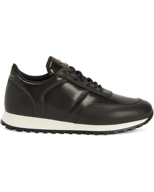 Giuseppe Zanotti Jimi Leather Logo-Plaque Trainers - Black