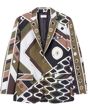 PUCCI Vivara-Print Oversized Jacket - White