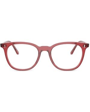 Oliver Peoples Josianne Brille Mit Rundem Gestell - Rot