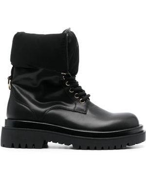 Versace Jeans Couture Logo-Print Ankle-Length Boots - Black