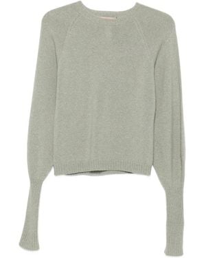 Twinset Lurex-Knit Raglan-Sleeve Sweater - Green