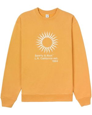 Sporty & Rich Sweat À Logo Imprimé - Yellow