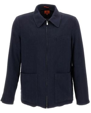 Barena Zip-Up Overshirt Jacket - Blue
