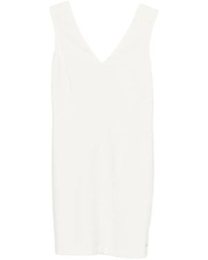 Calvin Klein V-Neck Sleeveless Dress - White