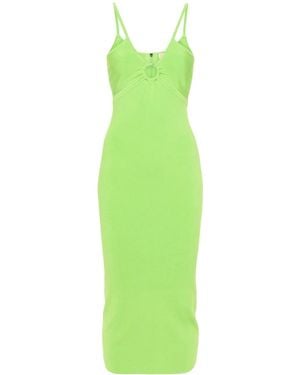 MICHAEL Michael Kors Cut-Out Sleeveless Midi Dress - Green