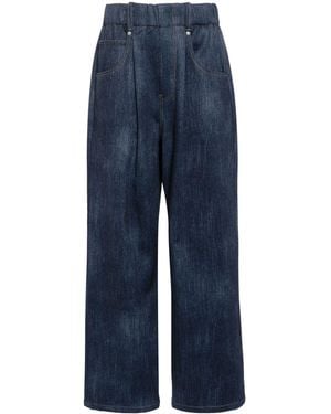 Goen.J Denim Wide-Leg Trousers - Blue