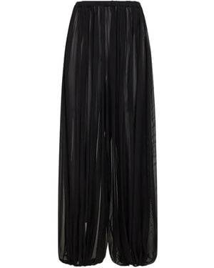 GIUSEPPE DI MORABITO Pleated Silk Trousers - Black