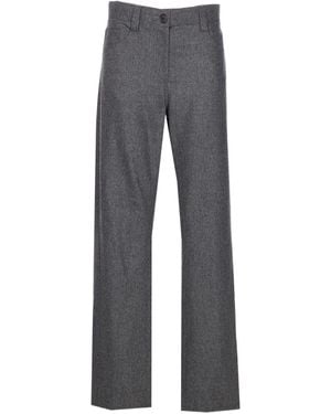 KHAITE Pantaloni Con Passanti - Grigio