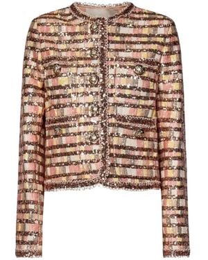 Elie Saab Veste À Ornements De Sequins - White