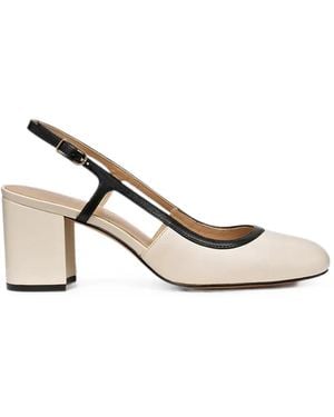 Geox Virnilisa Slingback-Strap Heeled Court Shoes - Natural