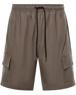 Giuliano Galiano Rudolh Drawstring Cargo Shorts - Gray