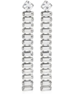 Forte Forte Boucles d'oreilles pendantes fortes avec cristaux - Blanc