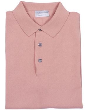 SETTEFILI CASHMERE Buttoned Polo Shirt - Pink