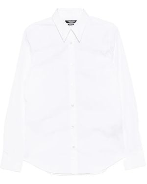Calvin Klein Slogan-Embroidered Shirt - White