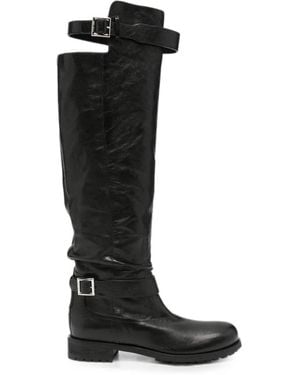 Jimmy Choo Buckle-Detail Knee-High Boots - Black