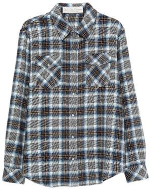 God's True Cashmere Tartan-Pattern Overshirt - Blue