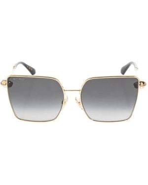 Etro Geometric-Frame Gradient-Lens Sunglasses - Metallic