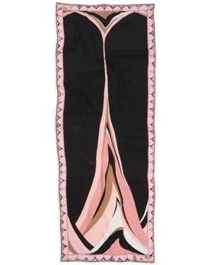 PUCCI Fari Print Crepe De Chine Stole - Black