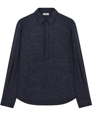 RETORI Long-Sleeve Polo Shirt - Blue