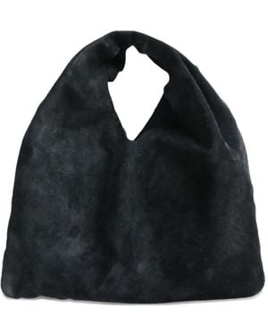 The Row Petit Sac Porté Épaule Bindle En Daim - Noir