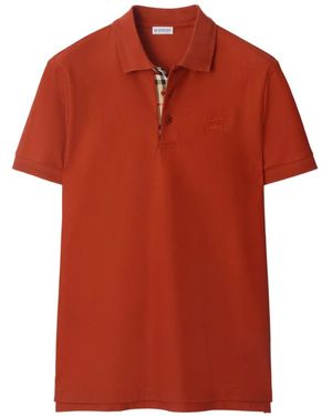 Burberry Cotton Polo Shirt - Red