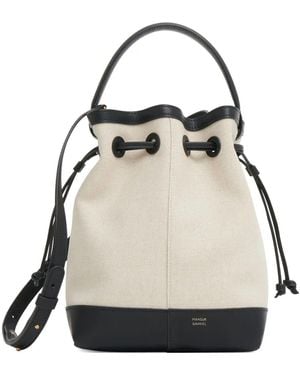 Mansur Gavriel Dea Drawstring-Closure Bucket Bag - White