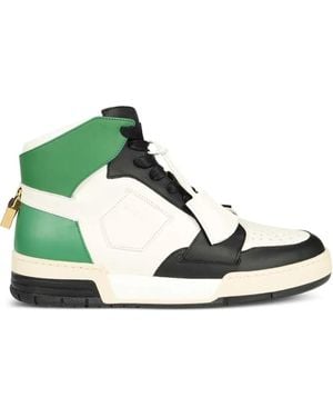 Buscemi Panelled High-Top Trainers - Green