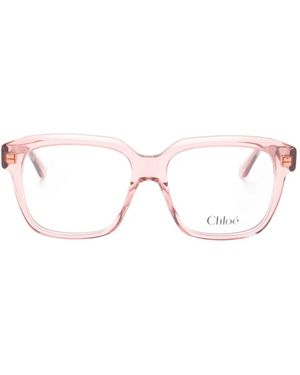 Chloé Bril Met Vierkant Montuur - Roze