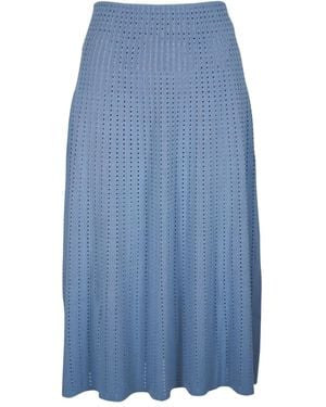 Lafayette 148 New York Falda de punto calado - Azul