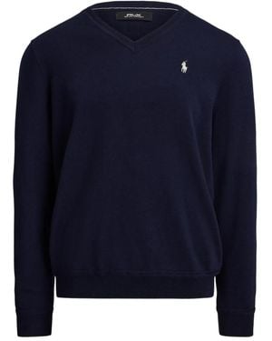 Ralph Lauren Pull À Col V - Bleu