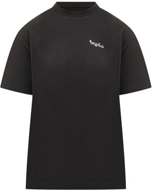 Off-White c/o Virgil Abloh Arrow Floral Print Tee - Nero
